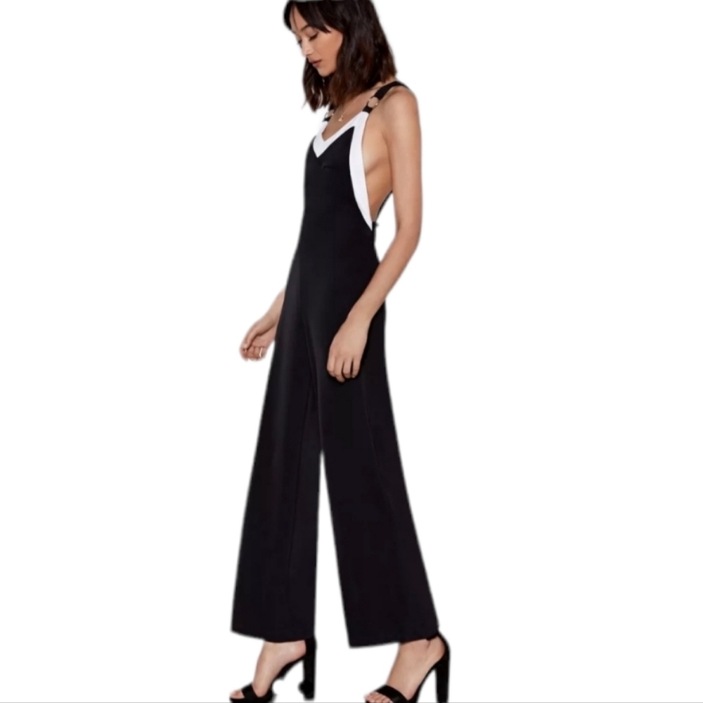 NASTY GAL New Black  jumpsuit overall L